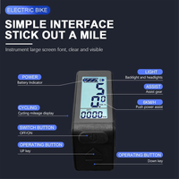 E-bike Kunteng Display LCD Display Mini Meter SM Plug pour KT Controller Kit de conversion de vélo électrique Affichage KT-LCD4