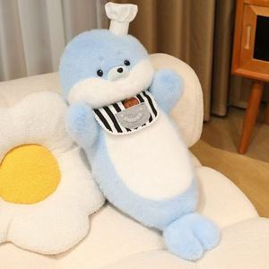 Peluche Gigante <span class=keywords><strong>de</strong></span> Foca, Almohada Suave, Lindos Peluches, Juguetes <span class=keywords><strong>de</strong></span> Peluche Acogedores para Niñas, Muñeca Perfecta para la Cama, Regalo <span class=keywords><strong>de</strong></span> Cumpleaños Ideal - Product Image 5