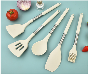 Spatola in Silicone con Manico in Acciaio Inox, Utensile da <span class=keywords><strong>Cucina</strong></span> per Mescolare e Raschiare, Antiaderente, Lavabile in Lavastoviglie, per Casa e <span class=keywords><strong>Cucina</strong></span> - Product Image 3