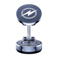 Support de téléphone magnétique rotatif à 360°, support de téléphone magnétique pliable avec chargeur sans fil pour voiture, salle de sport, miroir, douche