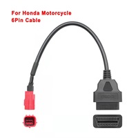 Cable Adaptador OBD 2 Hembra a 6 Pines, 16 Pines para Motocicletas Honda con 1 Año de Garantía, Lector de Códigos