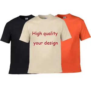 Custom Logo Embroidered Casual T-shirt 100% Cotton Men's T-shirt 150 Grams Cheap Wholesale Large Blank T-shirt