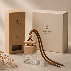 Flacone Vuoto <span class=keywords><strong>per</strong></span> Deodorante Auto da Appendere, Diffusore di Profumo <span class=keywords><strong>per</strong></span> Auto, Bottiglia <span class=keywords><strong>per</strong></span> Oli Essenziali con Tappo in Legno e Scatola di Imballaggio - Product Image 2