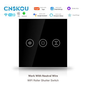 CNSKOU WiFi Roller <b>Shutter</b> Switch Touch Smart Glass Surface With Neutral Wire For Smart Home Automation - Product Image 3