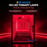 DR.HUGO Rejuven SU7 Sauna en bois pour 2 personnes, sauna intérieur à spectre complet avec lumière rouge et infrarouge lointain