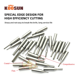 Broca de enrutador KOOSUN TCT, broca de enrutador en espiral con revestimiento de carburo sólido de 3 flautas para paneles de muebles de madera, cortador de fresado de puerta de gabinete - Product Image 6