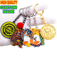 Porte-clés en métal émaillé personnalisé, forme sur mesure, logo fleur étoile, breloque mignonne pour sac à dos, cadeau promotionnel en gros