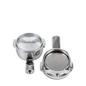 Porte-filtre sans fond en acier inoxydable de 58 mm, outils de barista en stock, poignée à café - Product Image 3