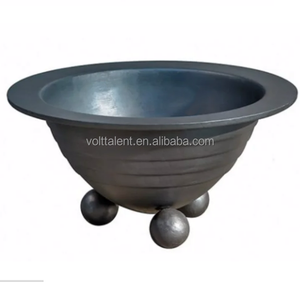 Grand pot <span class=keywords><strong>de</strong></span> fleurs en fonte antique pour <span class=keywords><strong>jardin</strong></span>, urne décorative d'extérieur avec garantie <span class=keywords><strong>de</strong></span> 5 ans, finition peinte en gris - Product Image 2