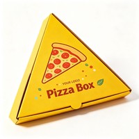 Boîte d'emballage en papier recyclable biodégradable bon marché pour pizza, crêpe, fast-food, burger, gâteau, poulet frit, vente en gros