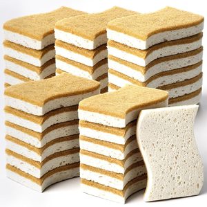 <b>Biodegradable</b> Natural Kitchen Sponge Compostable Cellulose and Coconut Walnut Scrubber Sponge Eco Friendly Sponge - Product Image 1