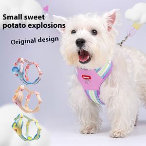 New Bear Bomei Puppy Outdoor Walking Dog Leash Colorful Polyester <strong>with</strong> Padded Feature Printed Pattern Better <strong>Old</strong> Dog Chest Back - Product Image 2