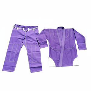 Kimono de Jiu-Jitsu OEM violet pour unisexe - Style brésilien (BJJ) Tissage perlé EVI 780 à vendre - Product Image 2