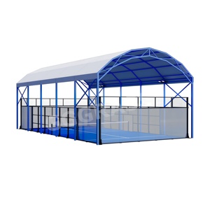 <span class=keywords><strong>Padel</strong></span> Court Techo Tienda DE TENIS Panorámica Indoor Sport Court Costo móvil con cubierta - Product Image 1