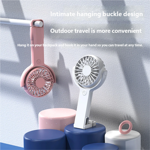 Ventilateur USB portable de bureau de haute qualité, mini, à angle réglable, rechargeable à cinq vitesses, rechargeable par type C, avec <span class=keywords><strong>crochet</strong></span> - Product Image 4
