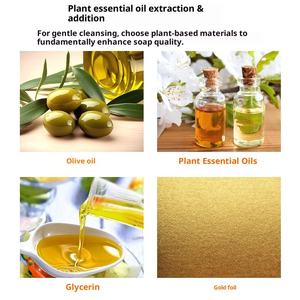 宝石金箔バス & フェイス手作り石鹸ローズ香り付きすべてのスキンタイプギフトボックス包装-お土産カスタマイズ可能 - Product Image 5