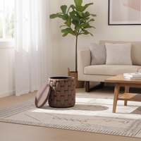 Pouf ottoman moderne en tissu velours, tabourets pouf, pouf de sol