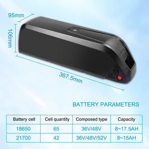 Downtube Hailong Lithium Ion <b>Battery</b> Pack 36V <b>48V</b> 52V 13Ah 15Ah 17.5Ah 20Ah for <b>Battery</b> - Product Image 2
