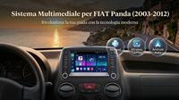 Autoradio Android pour Fiat Panda 2003-2012, lecteur multimédia Carplay, lecteur vidéo 2din, autoradio stéréo, navigation GPS