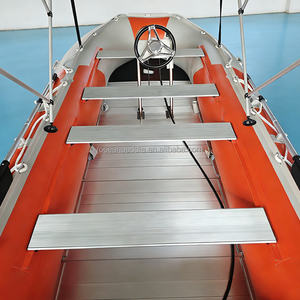 Bateau pneumatique de 4,80 m (16 pieds) en Hypalon avec <span class=keywords><strong>moteur</strong></span> <span class=keywords><strong>hors</strong></span>-<span class=keywords><strong>bord</strong></span>, en aluminium et PVC, idéal pour la pêche, les secours et les voyages sur rivière ou lac - Product Image 5