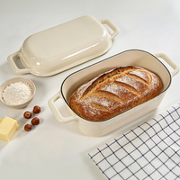 OEM Maßgefertigter Dutch Oven Ofenfester Brottopf Antihaftbeschichtete Emaillierte Gusseisen-Sauerteigbrotform mit Deckel