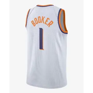 Maillot de basket-ball 2024 Phoenix noir violet imprimé ou cousu 1 Booker 3 Beal 2 Ayton 35 Durant