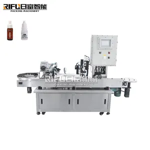 10ml 15ml 30ml liquid eye drop dropper bottle filling capping machine / oil bottling line