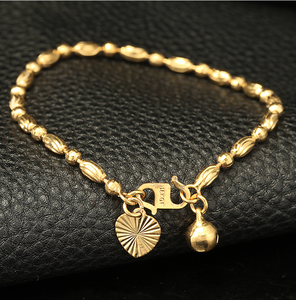 Bracciali da donna in rame placcato oro 18K, stile etnico di tendenza, <span class=keywords><strong>con</strong></span> campanelle e perline, per anniversario - Product Image 3