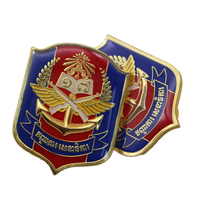 Badges en métal plaqué or personnalisés sans minimum de commande, découpés et imprimés, pour cadeaux de célébration et collection