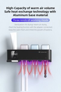 Esterilizador Inteligente UV para Cepillos de Dientes ES703, Desinfección de 45 Minutos, Montaje en Pared sin Perforaciones, Vaso para Cepillos de Dientes de ABS y PC, Dispositivo de Limpieza para el Hogar - Product Image 4