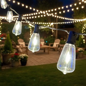 25ft 50ft G40 Shatterproof Copper Led Glass Shell IP65 Waterproof Motion Sensor <strong>Solar</strong> <strong>Powered</strong> <strong>String</strong> <strong>Light</strong> for Outdoor Christmas - Product Image 4