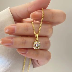 Nouvel Arrivage Simple Bling Géométrique Gouttelettes D'eau Coeur Carré Zircon <span class=keywords><strong>Sublimation</strong></span> Collier Ras Du <span class=keywords><strong>Cou</strong></span> Bijoux Usine Prix <span class=keywords><strong>De</strong></span> Gros - Product Image 2