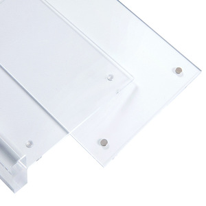 Deli T Shape Strong Magnetic Acrylic Desk Label 100mmx200mm Transparent For Office Hotel Display - Product Image 3