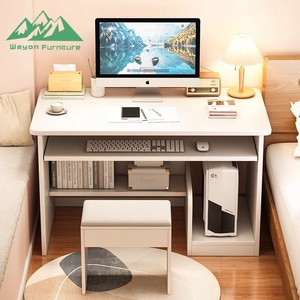 <span class=keywords><strong>Escritorio</strong></span> de Computadora Moderno y Minimalista Wayon de MDF con Estantería Integrada para Dormitorios Pequeños - Product Image 3