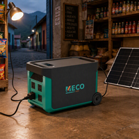Générateur solaire portable 3,6 kWh Pro LiFePO4, station d'alimentation à onde sinusoïdale pure avec prise AC pour petites entreprises, usage domestique, coupures de courant, régions tropicales