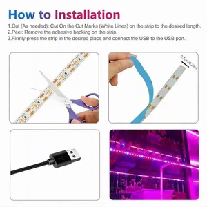 Luz <span class=keywords><strong>LED</strong></span> USB para Cultivo de Plantas, 5V 2835LDE, Espectro Completo Rojo y Azul, Impermeable, Luz Suplementaria - Product Image 4