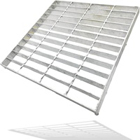 Grille en acier galvanisé soudée, barre plate, anti-corrosion, pour passerelle industrielle, plateforme, panneau de grille en acier