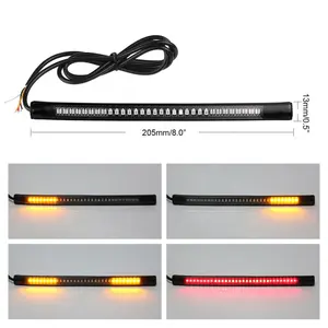 48 LED evrensel esnek motosiklet şerit kuyruk fren Stop/dönüş sinyal ışığı