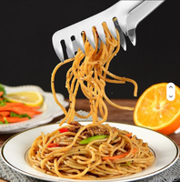 Pinces de cuisine antiadhésives en acier inoxydable pour barbecue, pâtes, nouilles, pain, steak, et pince de buffet