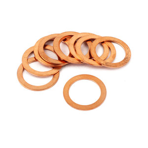 High Temperature Performance 12*16*1mm Corrosion Resistant <strong>Copper</strong> Flat <strong>Washer</strong> <strong>Copper</strong> <strong>Washers</strong> for Injectors Nozzles - Product Image 1