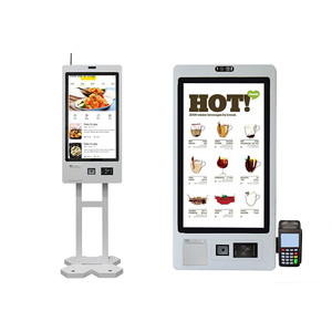 Cho 27 inch tự dịch vụ McDonald của đặt hàng & thanh toán kiosk với máy ảnh QR Máy quét mã màn hình cảm ứng SDK - Product Image 1