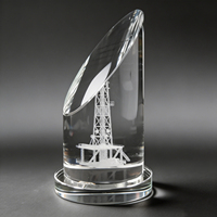 Trofeo de Cristal Neelpure 178563 con Grabado Láser y Diseño Personalizable para Premios del Sector Energético