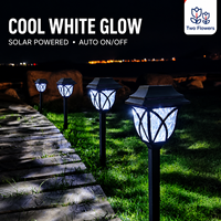Lampe solaire LED en forme de fleur, style européen, ABS brillant, étanche IP65, pour pelouse, extérieur, rue, cour, jardin, prairie