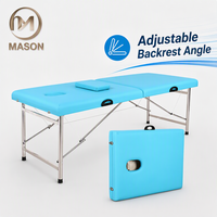 Table de soin spa pliable professionnelle moderne avec cadre en acier inoxydable, éponge haute densité, durable, confortable et portable pour salon