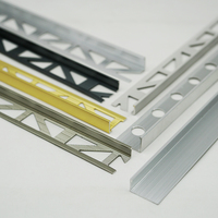 Profilé d'angle en L moderne en aluminium pour carrelage, profil d'extrusion personnalisable pour la transition métallique des carreaux d'appartement