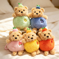 15cm Schattig Fruitbeer Pluche Sleutelhanger Pluizig Zacht PP Katoen Gevuld Knuffeldier Mini Popje Tas Charme Promotioneel Cadeau Autosleutelring