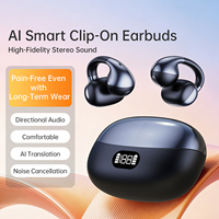 Écouteurs intra-auriculaires à clip ouvert, suppression du bruit d'appel par IA, anneau en cuivre de 11 mm, affichage numérique, IPX5, 4 couleurs, AB5756T V6.0, vente en gros usine