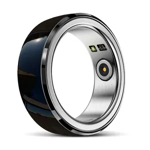 IP68 impermeable hombres mujeres moda anillo de dedo presión arterial oxígeno ritmo cardíaco Fitness Tracker anillo inteligente para rastreador de sueño