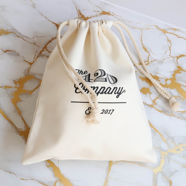 Custom Logo Muslin Organic Cotton Shopping Pouch Velvet Suede Satin Silk Soft Drawstring Dust Bag with Printing Reusable
