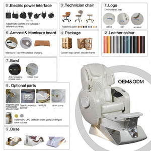 Mobilier de salon électrique de luxe, fauteuils de pédicure, canapé de massage corporel complet avec bac à spa pour les pieds - Product Image 2